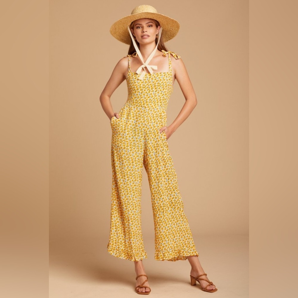 Faithfull The Brand Frankie Marguerite Floral Jumpsuit XS size 2